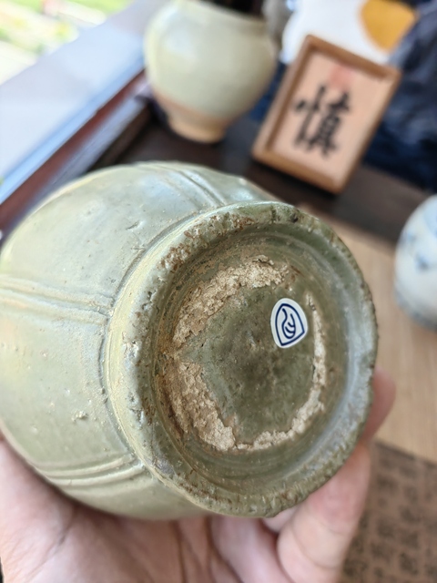 古玩陶瓷越窯青瓷執壺真品鑒賞圖