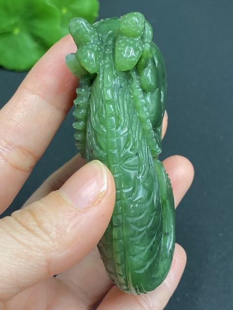 古玩玉器和田玉雕魚化龍把件(帶珠寶機構鑒定證書)拍賣,當前價格1500元