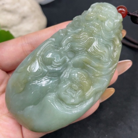古玩玉器天然和田玉鐘馗雕刻把件(帶珠寶機(jī)構(gòu)鑒定證書)拍賣，當(dāng)前價(jià)格880元