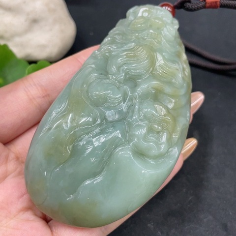 古玩玉器天然和田玉鐘馗雕刻把件(帶珠寶機(jī)構(gòu)鑒定證書)拍賣，當(dāng)前價(jià)格880元