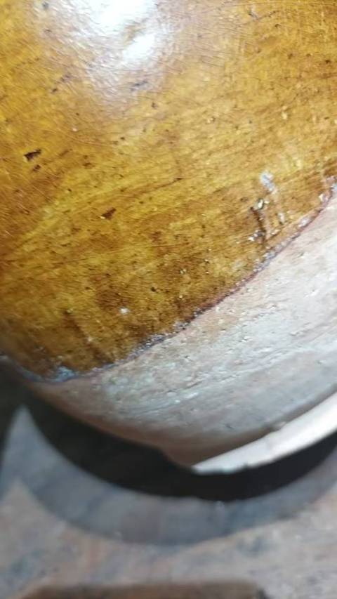 古玩陶瓷黃釉長頸瓶真品鑒賞圖