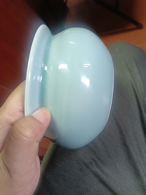 古玩陶瓷日本大正青釉茶入拍賣，當前價格900元