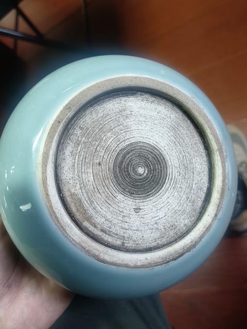 古玩陶瓷日本大正青釉茶入拍賣，當前價格900元