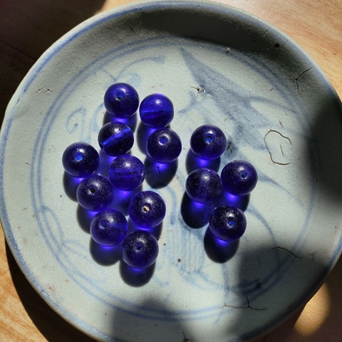古玩玉器拒馬河琉璃真品鑒賞圖