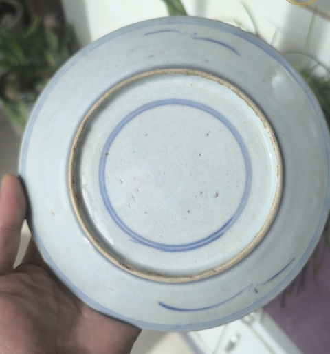 古玩陶瓷青花山水人物紋盤真品鑒賞圖