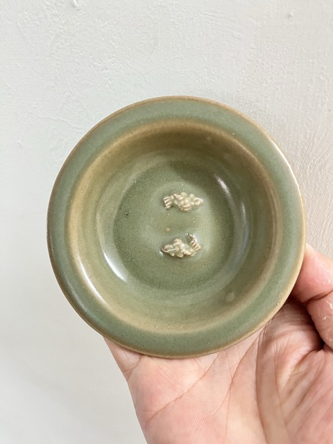 古玩陶瓷龍泉青瓷雙魚洗真品鑒賞圖