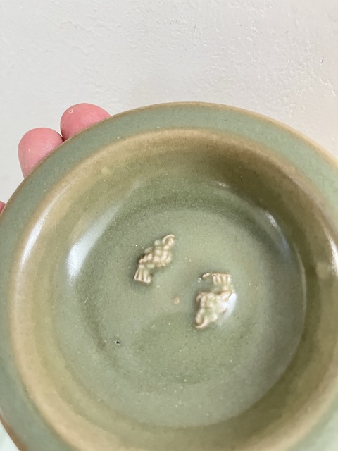 古玩陶瓷龍泉青瓷雙魚洗真品鑒賞圖