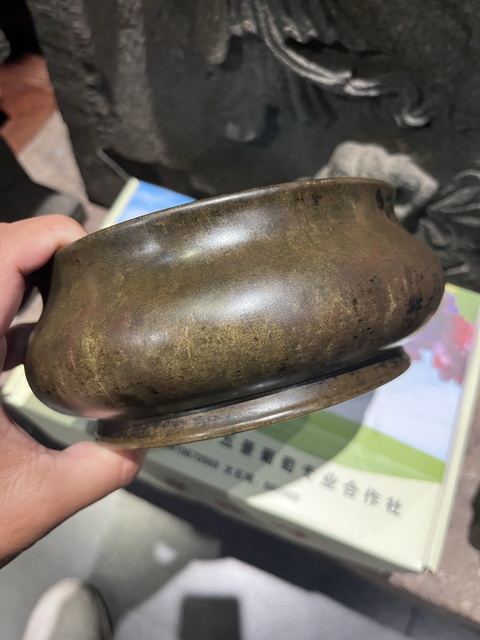 古玩銅器缶式爐真品鑒賞圖