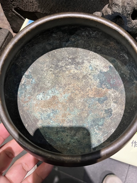 古玩銅器缶式爐真品鑒賞圖