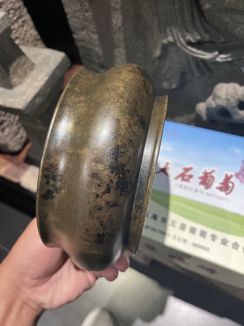 古玩銅器缶式爐真品鑒賞圖