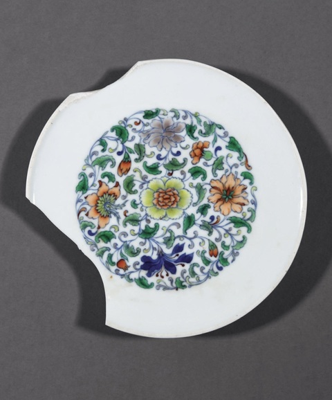 古玩陶瓷清雍正 斗彩鐋鑼洗真品鑒賞圖