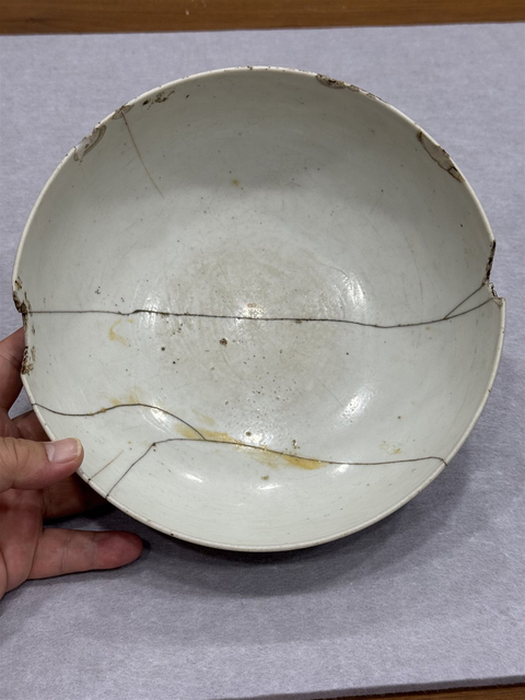古玩陶瓷清嘉慶 青花龍紋大碗真品鑒賞圖