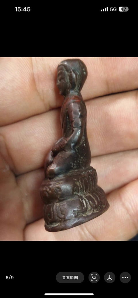 古玩銅器上師像真品鑒賞圖