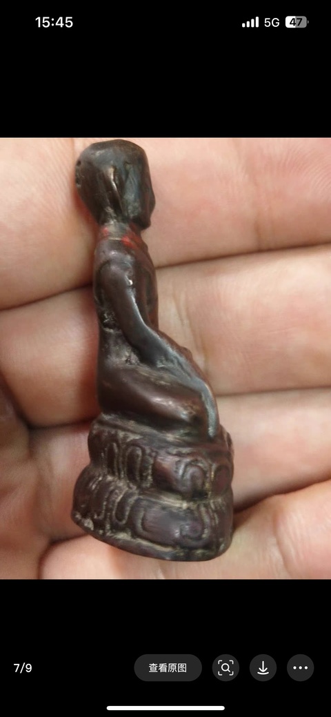 古玩銅器上師像真品鑒賞圖