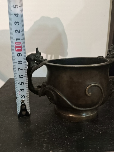 古玩雜項螭龍耳爐真品鑒賞圖