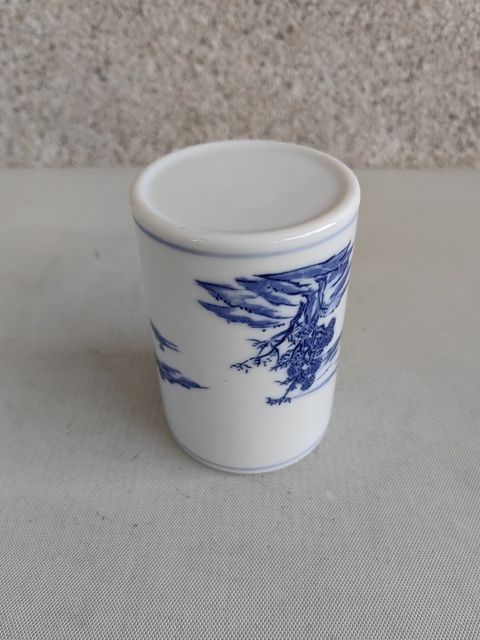 古玩陶瓷山水紋青花筆筒拍賣，當(dāng)前價(jià)格398元