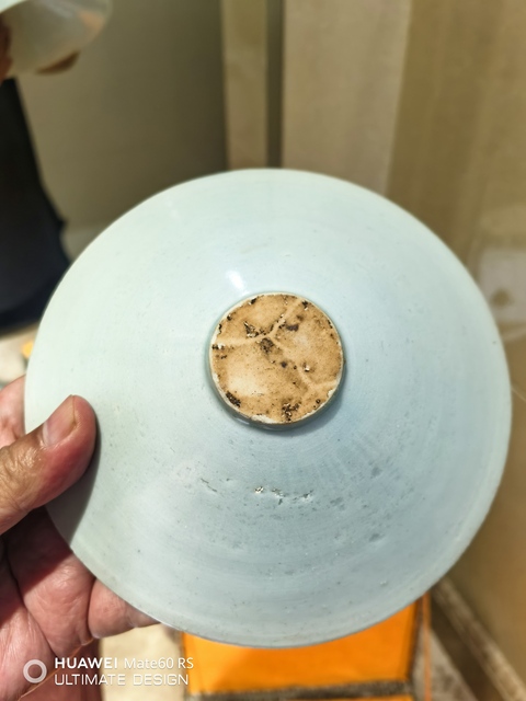 古玩陶瓷湖田青白釉雙鳳斗笠盞拍賣，當前價格69999元