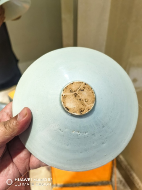 古玩陶瓷湖田青白釉雙鳳斗笠盞拍賣，當前價格69999元