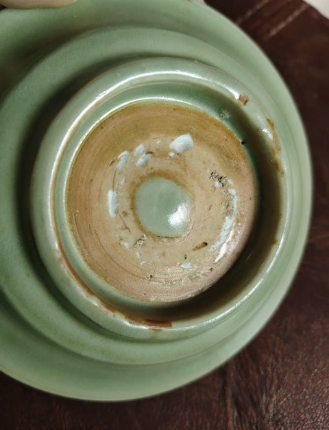 古玩陶瓷龍泉青瓷水洗真品鑒賞圖