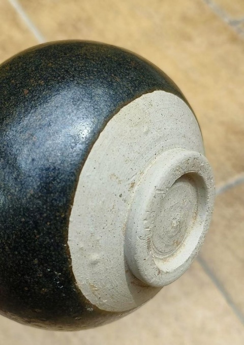 古玩陶瓷磁州窯窯變黑釉茶入真品鑒賞圖