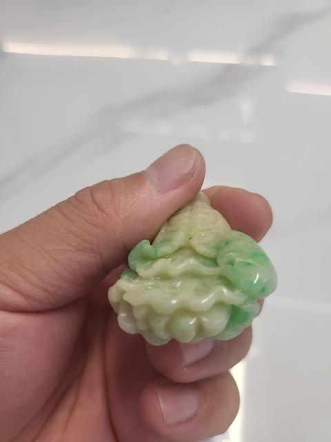 古玩玉器翡翠白菜真品鑒賞圖