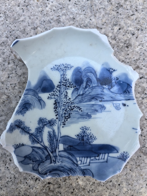 古玩陶瓷青花山水人物標本真品鑒賞圖
