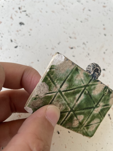 古玩陶瓷藍綠彩真品鑒賞圖