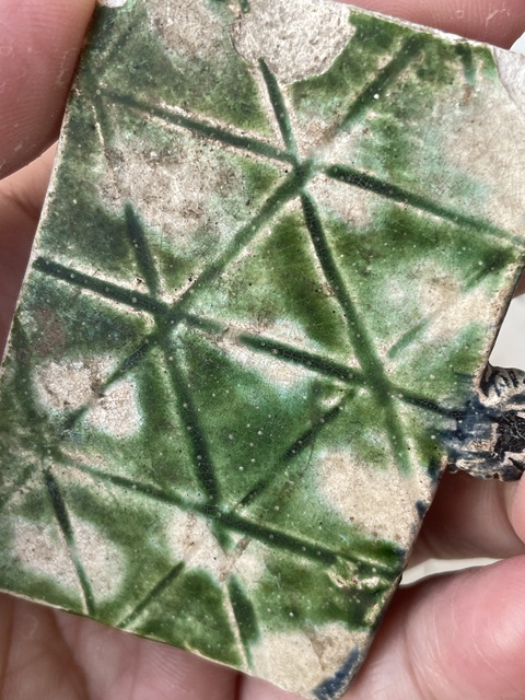 古玩陶瓷藍綠彩真品鑒賞圖