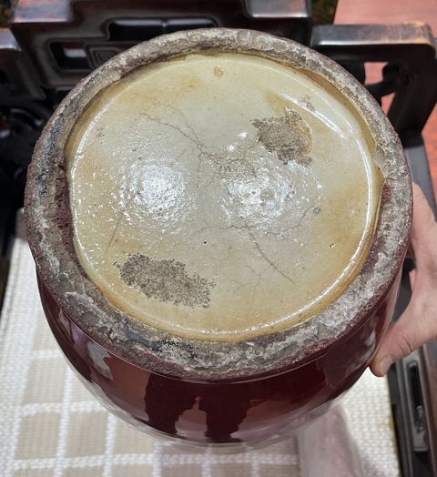 古玩陶瓷紅釉瓶真品鑒賞圖