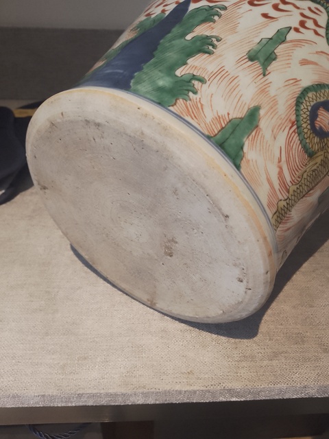 古玩陶瓷青花五彩龍紋將軍罐真品鑒賞圖