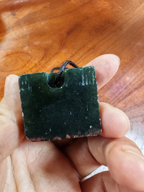 古玩玉器艾葉綠石印章真品鑒賞圖