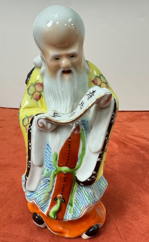古玩陶瓷壽星塑像真品鑒賞圖