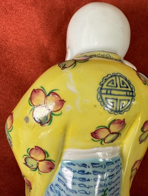 古玩陶瓷壽星塑像真品鑒賞圖