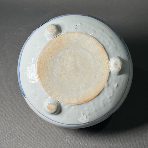 古玩陶瓷青花山水人物爐真品鑒賞圖