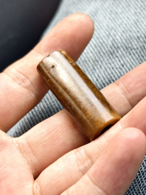 古玩玉器仿古玉管真品鑒賞圖