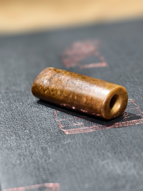 古玩玉器仿古玉管真品鑒賞圖