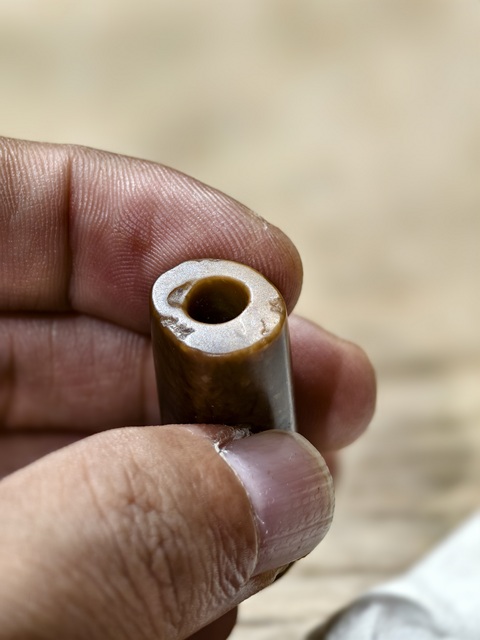 古玩玉器仿古玉管真品鑒賞圖