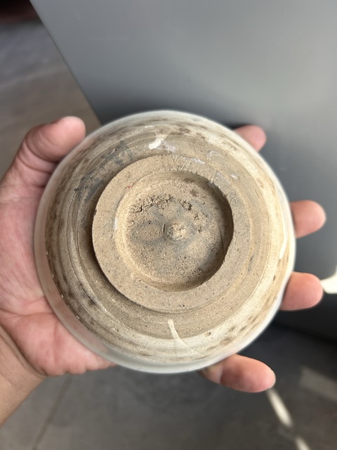 古玩陶瓷金元磁州窯花鳥紋紅綠彩碗真品鑒賞圖