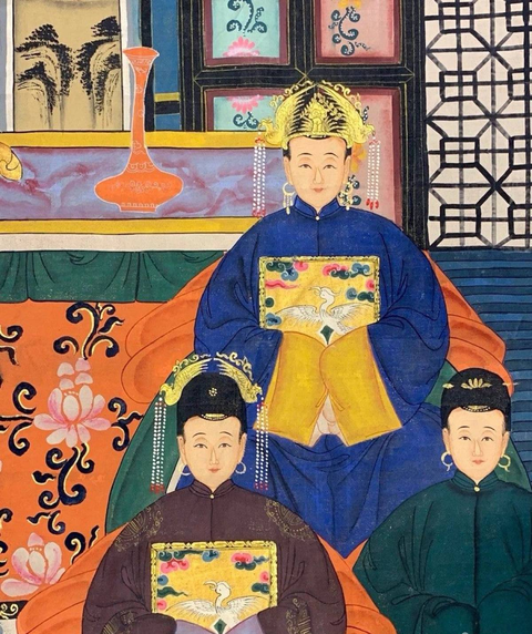 古玩字畫家族祖像真品鑒賞圖