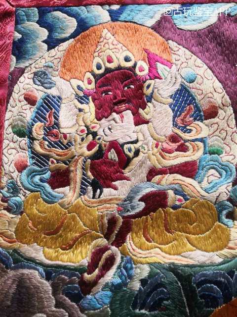 古玩雜項刺繡唐卡真品鑒賞圖