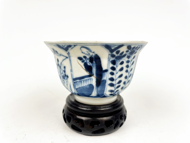 古玩陶瓷清光緒·青花仕女折沿杯拍賣，當(dāng)前價(jià)格0元
