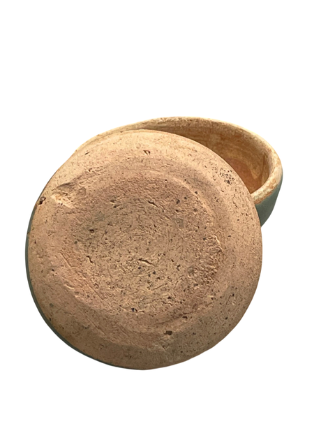 古玩陶瓷綠釉蓋盒真品鑒賞圖