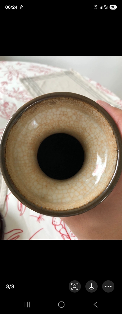 古玩陶瓷哥釉五彩人物詩文罐真品鑒賞圖