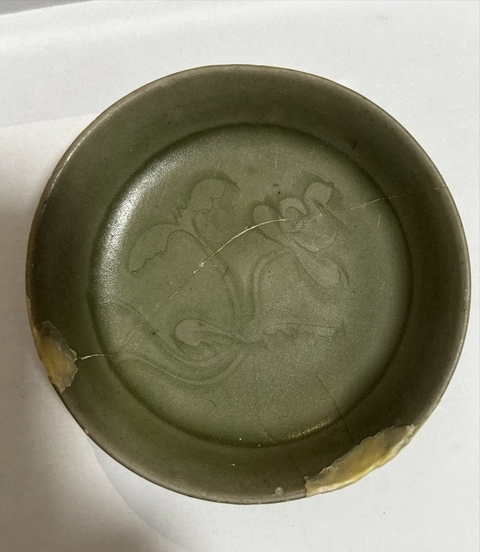 古玩陶瓷龍泉刻花洗真品鑒賞圖