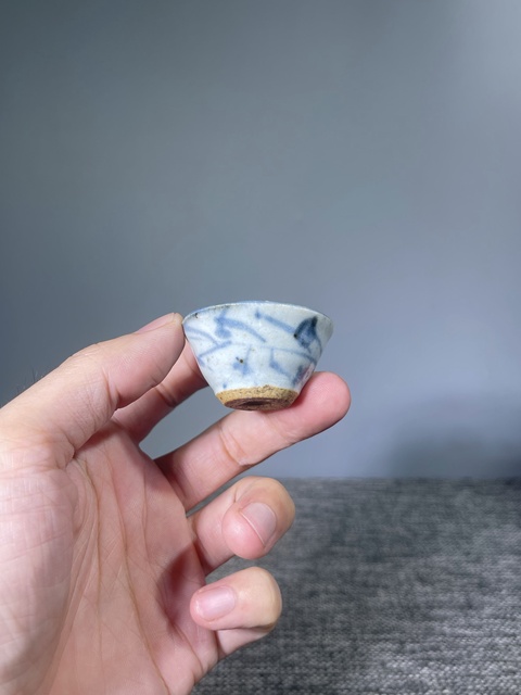 古玩陶瓷明末清初.青花花卉紋杯拍賣,當(dāng)前價(jià)格0元