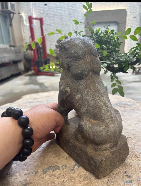 古玩雜項石獅真品鑒賞圖