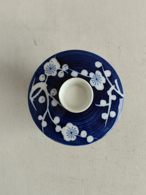 古玩陶瓷青花冰梅圖蓋缸拍賣，當前價格160元