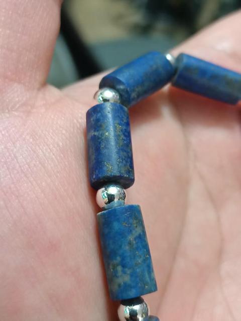 古玩玉器青金石珠鏈真品鑒賞圖