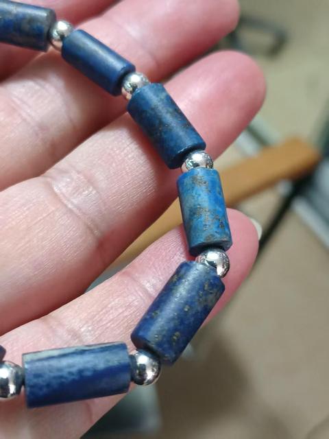 古玩玉器青金石珠鏈真品鑒賞圖