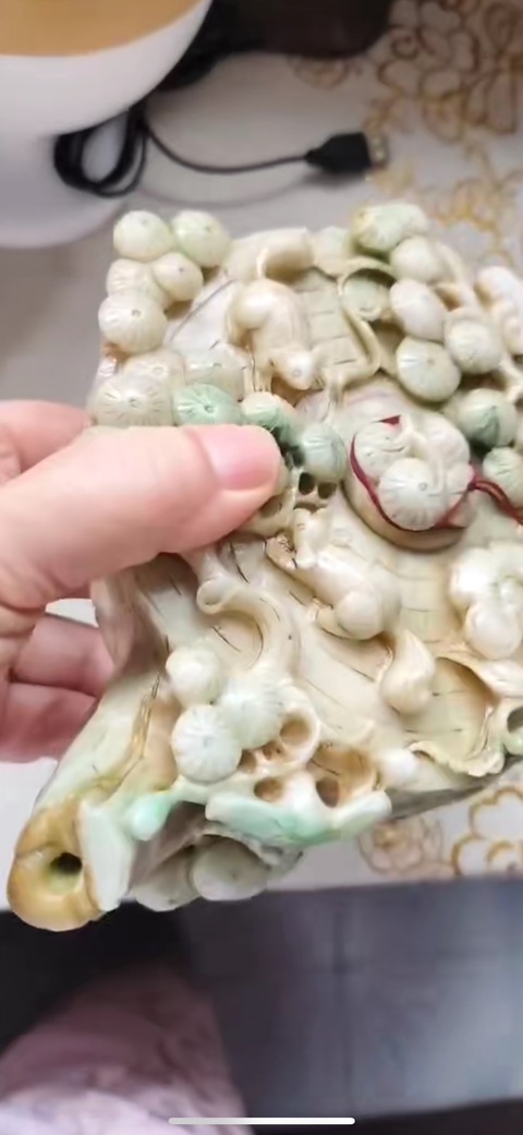 古玩玉器翡翠壺真品鑒賞圖